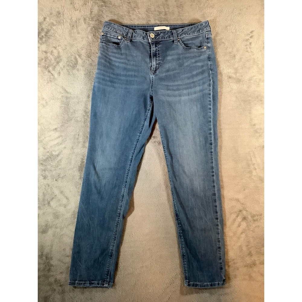 LC Lauren Conrad Women's Size 16 Skinny Jeans Medium Wash Blue Stretch Denim